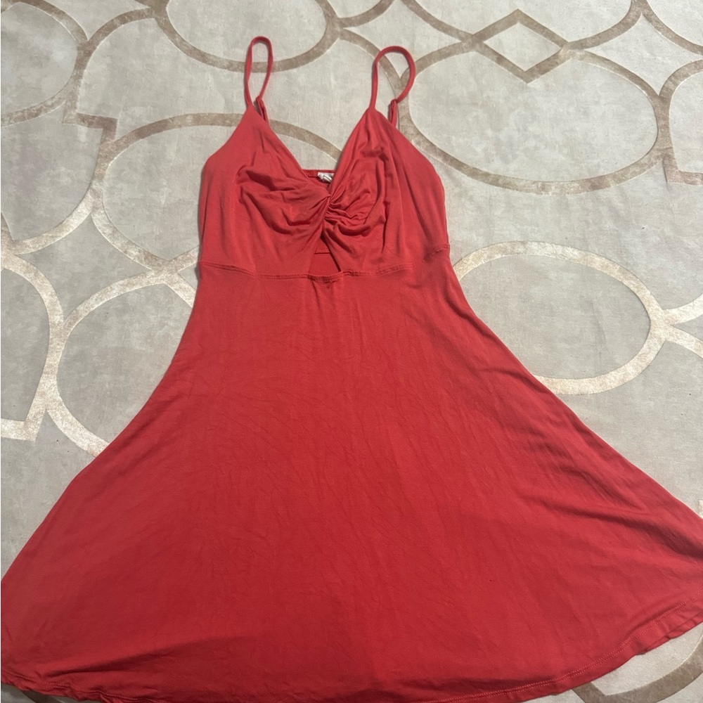 Garage tank dress with cut out front